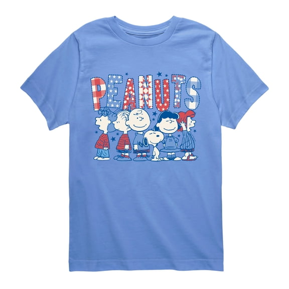 Peanuts - Patchwork Americana - Youth Boys Short Sleeve Graphic T-Shirt