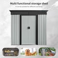 thumbnail image 2 of CarButler 6x5ft Metal Outdoor Storage Shed with Window and Transparent plate,Lockable Sliding Doors for Garden Backyard Patio White, 2 of 7
