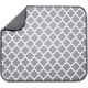 thumbnail image 1 of Alfombrilla de secado de platos de microfibra absorbente y reversible para cocina, 16 pulgadas x 18 pulgadas, enrejado blanco (497401), 1 of 5