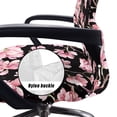 thumbnail image 5 of ZIATUBLES Desk Office Chair Covers Stretchable Removable Computer Rotating Chair Slipcover with Snap Button Stylish Furniture Protector Cover for High Back Chair Seat Backrest, L, Peach Blossom Black, 5 of 7
