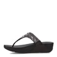 thumbnail image 4 of FitFlop Women's Lulu Glitz Toe-Post Sandal, All Black, Size 5, 4 of 7