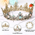 thumbnail image 2 of Milisente Crowns For Women Jewelled Bridal Crowns And Tiaras, Wedding Hair Accessories For Party With Gemstones Queen Crown, 2 of 6
