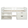 thumbnail image 3 of Twin size Loft Bed with Two Shelves and Two drawers (Antique White), 3 of 9