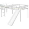 thumbnail image 6 of Harper & Bright Designs Wooden Twin Size Double Loft Bed with Slide, L Shaped Loft Bed Frame with Full-Length Guardrail for Bedroom, White, 6 of 12