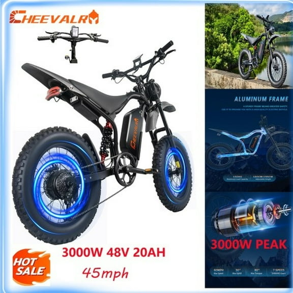 3000W(Peak)37 MPH Cheevalry G20  Electric Bike, 48V 20AH 20" *4 Off-Road  fat tire Mountain E-bike