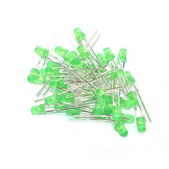 12VLED3-PUREGREEN-10 3 mm Sans Garantie Lumière LED, Vert Pur - Lot de 10