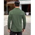 thumbnail image 4 of COOFANDY Mens Long Sleeve Polo Shirts Basic Casual Button T-Shirt Lightweight Pullover Shirts, 4 of 6
