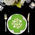 thumbnail image 3 of D 24 Pack Disposable Clover Design Paper Plates For St. Patrick'S Day Party 9.45X9.45In Model D For Holiday Celebration Meals And Festive Table Setting, 3 of 7