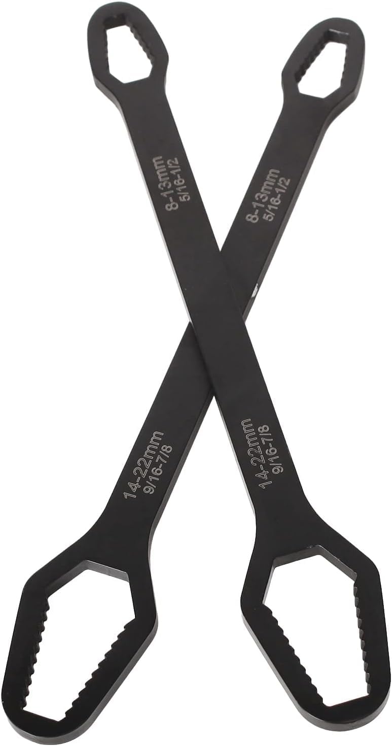 2 Pcs Double-Ended Self-Tightening Adjustable Wrench Tools, Multi Function Wrench for Home Car Maintenance Repair