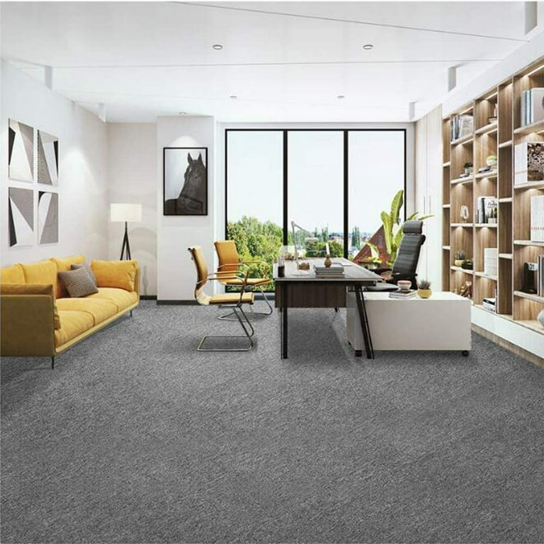 28pcs Self Adhesive Carpet Tiles 20 X 0 16 Pile Height Commercial Residential Soft Padded With Stickers For Easy Diy Installation 77 8 Sq Ft Box Com