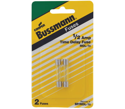 Bussman BP/MDL-3 3 Amp Glass Tube Time Delay Fuse 2 Count 
