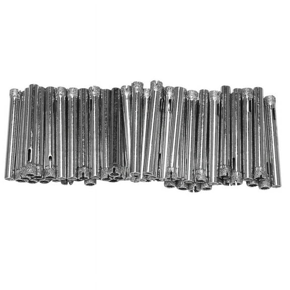 50Pcs Diamond Coated Drill Bit Set 6mm Diamond Tipped for Tile, Glass, Ceramics, Porcelain, Marble