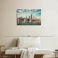 thumbnail image 2 of Elephant Stock Vintage Chicago Skyline Wall Art - Horizontal Canvas Wall Art - Living Room Wall Decor - Places Canvas - Teal And Beige Decor - 30" x 20", 2 of 8