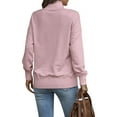 thumbnail image 6 of Liacowi Women Juniors Sweatshirt Stand Collar Long Sleeve Pullover Tops with Pockets Casual Streetwear for Teen, 6 of 7