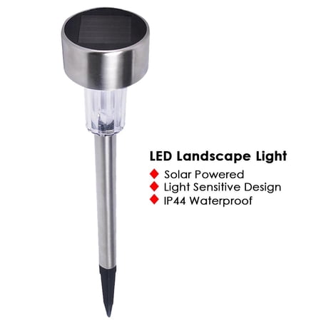 10PACK Solar Landscape Lights Outdoor LED Pathway Garden Ground Lights Warm Light