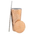 thumbnail image 2 of Vaso Plástico Grande Ambient 21 con Relieve Estilo Diamante 600 ml Dorado, 2 of 3