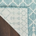 thumbnail image 2 of Nourison Positano Moroccan Trellis Flatweave Outdoor Rug Aqua 2' x 6', 2 of 11