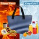 thumbnail image 4 of Bolsa grande con aislamiento azul de 30 latas, a prueba de fugas, enfriadores suaves aislados, bolsa de comestibles, bolsa de almuerzo reutilizable para picnic, playa, 4 of 4
