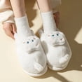 thumbnail image 3 of Pantuflas de invierno para mujer con dibujos de gatos, bonitas pantuflas de algodón para el hogar, nuevas pantuflas de invierno de suela suave, gruesas y cálidas para parejas, 3 of 6