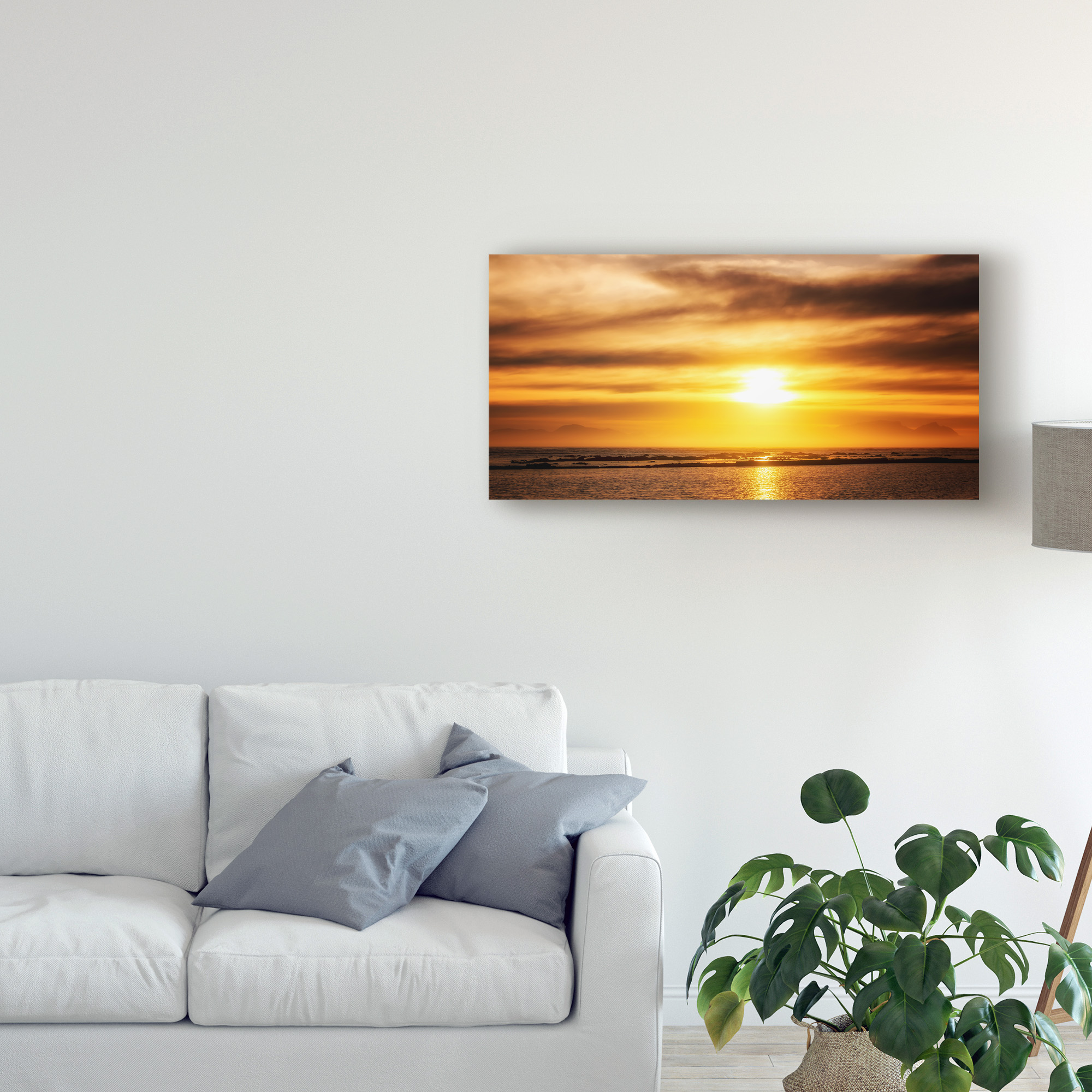 Trademark Fine Art 'Sunset Coastline' Canvas Art by Pixie Pics