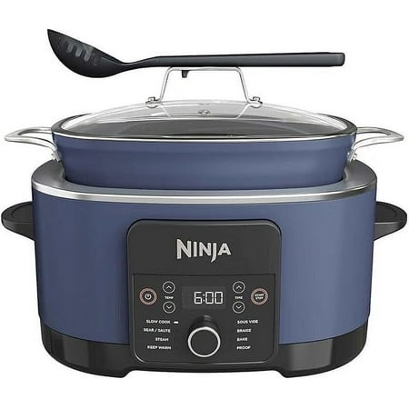 Ninja Foodi Possiblecooker Pro 8.5 Quart Multi-Cooker, 8-In 1, Slow Cooker, Dutch Oven, Steamer, Glass Lid, Nonstick, Oven Safe To 500°F, Blue