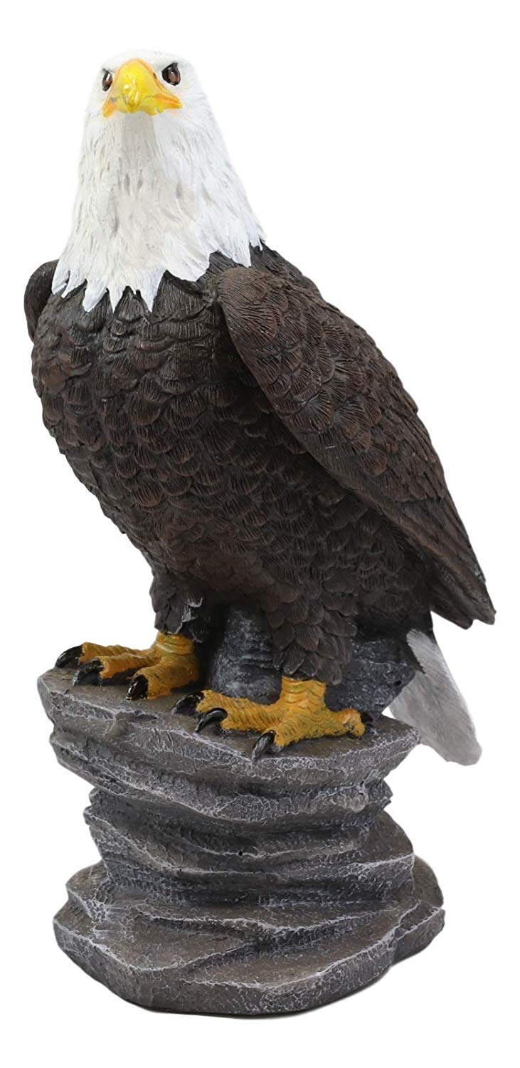 Ebros 9quot; Tall Realistic American Pride Majestic Bald Eagle Perching On Cliff  Rock Statue USA National Emblem Eagles Independence Day American Gallery  Quality Home Patio Decor Figurine Walmart Canada