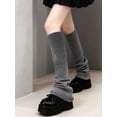 thumbnail image 4 of Deago Women's Leg Warmers Fashion Knit Warmers Long Socks Cute Y2K Kawaii Japanese Gothic Lolita Harajuku Accessories (Gray), 4 of 7