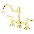 thumbnail image 1 of Kingston Brass Restoration 8" Deck Mount Kitchen Faucet, 1 of 1