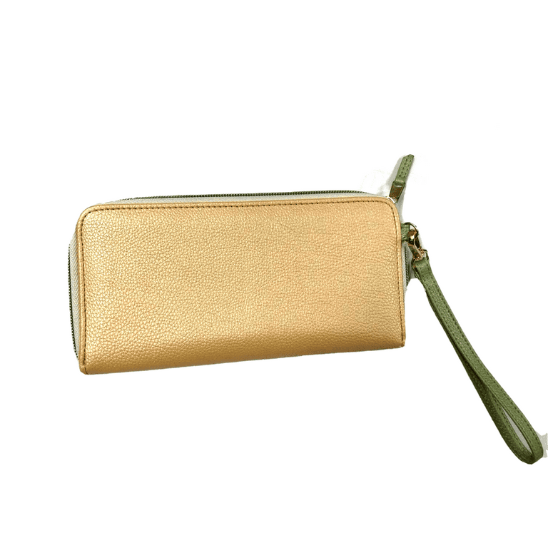 Gold wristlet clutch best sale