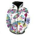 thumbnail image 1 of Spring And Autumn Cartoon Butterfly Pattern zipper Hoodie Casual O Neck Oversized Sweatshirt Hooded Pullover Jacket Men Clothing, 1 of 5