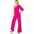 thumbnail image 4 of Magenta Small Size Womens Summer Sexy Jumpsuit Formal and Casual Long Sleeve One Shoulder, Fashion Dresses, Occasions, 4 of 4
