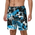 thumbnail image 2 of Balery Football Time Mens Swim Trunks Swim Shorts for Men Quick Dry Inseam Beach Shorts with Compression Liner Pocket-X-Large, 2 of 9
