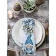 thumbnail image 2 of Christmas Gnomes Cloth Napkins Set of 6 Reusable Dinner Napkins, Winter Xmas Balls Snowflake Light Blue Cocktail Napkin Washable Table Napkins for Wedding/Holiday Party/Baby Shower 20"x20", 2 of 7