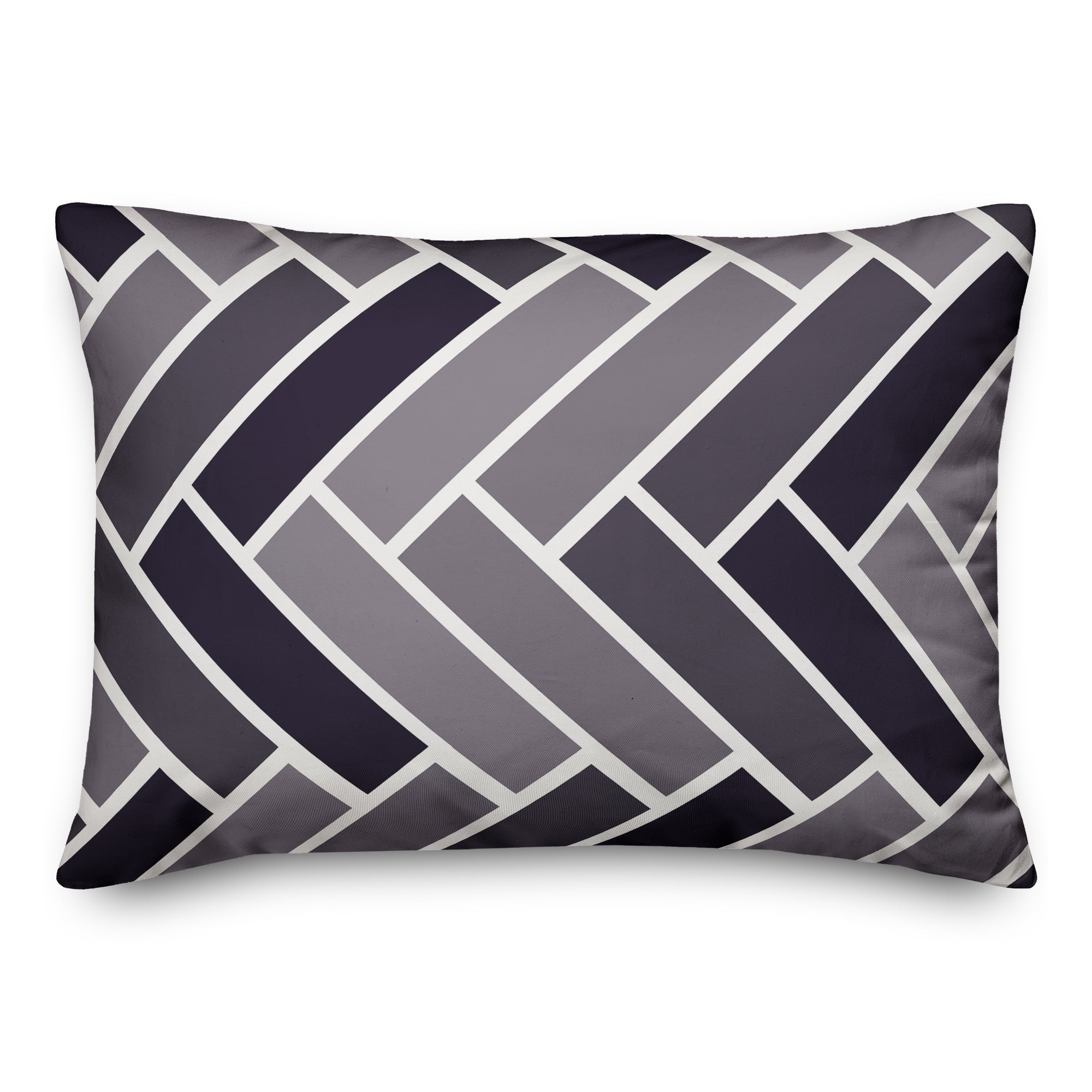 Creative Products Navy Modern Geo Rectangles 14x20 Indoor / Outdoor Pillow