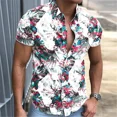 thumbnail image 4 of Men's Casual Shirts 2024Summer Mens Vintae Striped Sirt Fasion Luxury Sort Sleeve Awaii Sirts For Men Blusas Camisa Masculina, 4 of 6