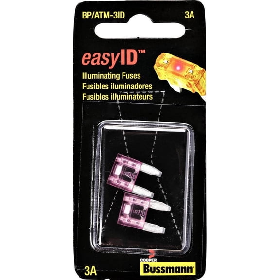 Bussmann BP/ATM-3ID easyID Illuminating Blade Fuse, (Pack of 2)