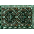 thumbnail image 1 of Ahgly Company Indoor Rectangle Persian Turquoise Blue Traditional Area Rugs, 8' x 10', 1 of 4