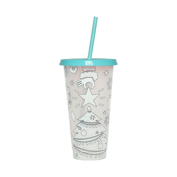 putnchl Magical Color Changing Christmas Tumbler Cup With Lid And Straw