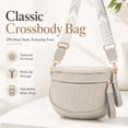 thumbnail image 4 of WANDF Bum Bags for Women,Fanny Pack Crossbody Bags,Trendy Crescent Shoulder Bags for Ladies,Sling Bag Half Moon Purse,PU Leather Belt Bag with Adjustable Strap(Grey), 4 of 10