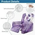 thumbnail image 5 of FOR U DESIGNS Butterfly Marble Purple Print Recliner Chair Covers Stretch Recliner Couch Covers 4-Pieces Anti-Dust Reclining Slipcovers Furniture Protector with Storage Pocket, 5 of 8