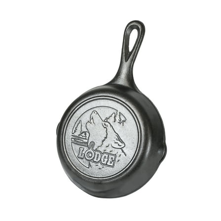 Lodge Wildlife 6.5" Cast Iron Skillet Wolf Scene, L3SKWLWF