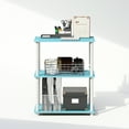 thumbnail image 2 of Furinno Turn-N-Tube Adult Living Room 3-Tiers Composite Wood Dimensions: 23W x 11D x 30H Shelf Unit, holds up to 45 lb Capacity, Light Blue & White, 2 of 6