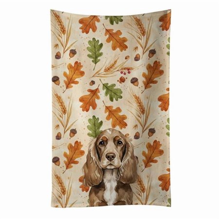 Carolines Treasures 25 x 15 in. Chocolate Cocker Spaniel Heirloom Fall Kitchen Towel