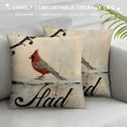 thumbnail image 3 of Qinduosi Faith Cushion Cover Cardinal Bird Pillow Cover Christmas Snowflake Pillowcase Cushion Covers for Sofa Couch Farmhouse Outdoor White, 3 of 5