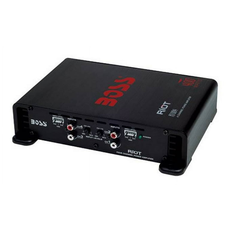 BOSS Audio R1004 Riot 400W 4 Channel Car Amplifier, Mosfet Power