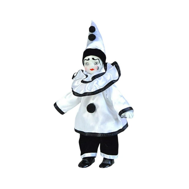 Muñeco de 25cm, Decoración de Muñecas de Cerámica, Regalo Artesanal, Adorno, Bonita Figura de Acción para Festival, Cumpleaños, Mesa, Sala de E CUTICAT Muñeco Payaso