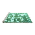 thumbnail image 2 of Ahgly Company Machine Washable Indoor Rectangle Abstract Turquoise Blue Modern Area Rugs, 8' x 12', 2 of 4