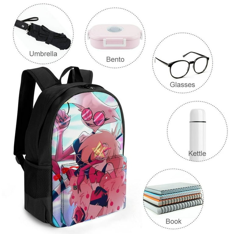 Hazbin Hotel Backpack with Adjustable Straps, Multiple