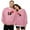Pink, variant on gcong Valentine Sweatshirts for Women Men Matching Couple Sweatshirt Love Heart Graphic Printed Funny Long Sleeve Pullover Tops No Hood Boyfriend and Girlfriend Couple Valentine's Day