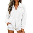 thumbnail image 2 of Enjoytime Fleece Jacket Women Collared Long Sleeve Zip Up Coat Fall Winter Warm Cozy Casual Plus Size Clothes with Pocket, 2 of 8
